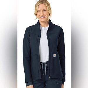 Carhartt Women’s Rugged Flex Bonded Fleece Jacket in Navy, size Medium